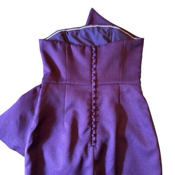 Elliatt Strapless Purple Midi Dress with Ruffle Detail | Size Small 812B2 - Picture 12 of 15
